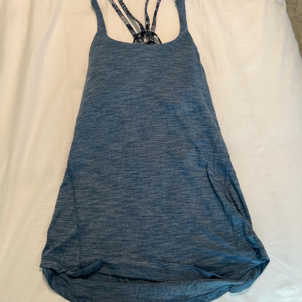 Lululemon Athletica Heathered Blue Tank Top
